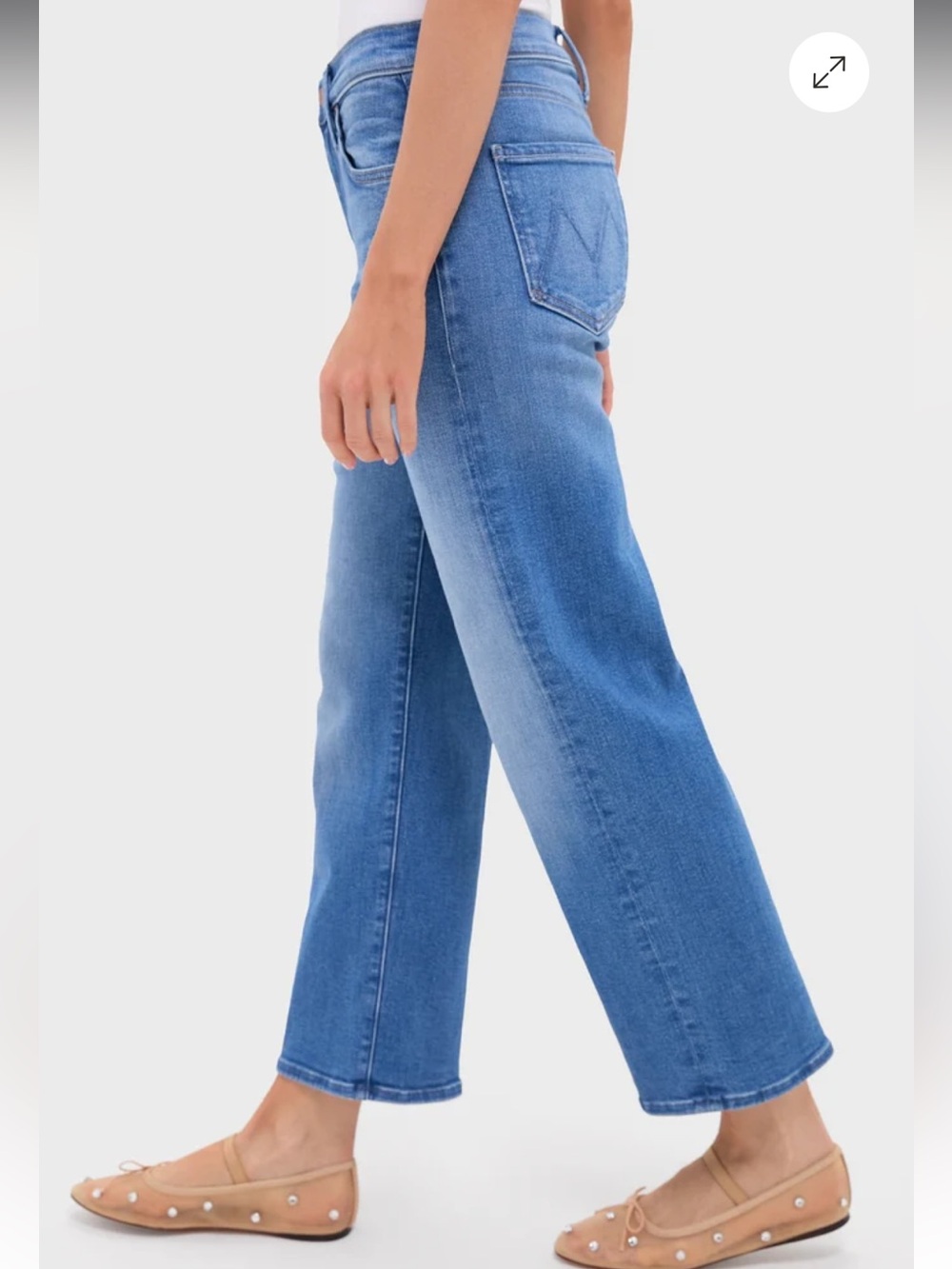 MOTHER The Mid Rise Zip Ankle Jeans Piece By Piece Size 31 Wide Leg Denim - Picture 2 of 9